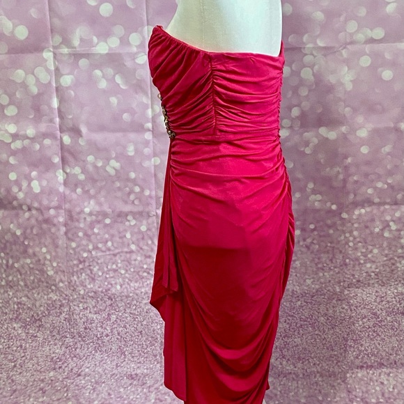 NWT Badgley Mischka strapless with sequin/rhinestone cascade PROM CRUISE GALA - Picture 11 of 16